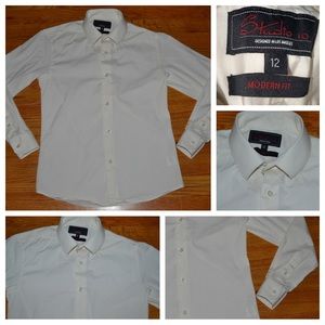 Youth boys Studio 10 long-sleeve button-down, size 12